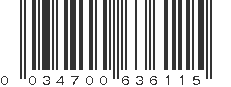 UPC 034700636115