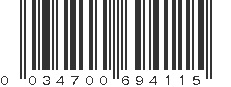 UPC 034700694115