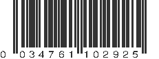 UPC 034761102925