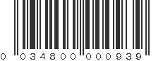 UPC 034800000939