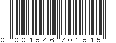 UPC 034846701845