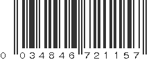 UPC 034846721157