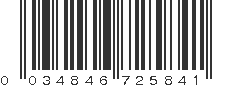 UPC 034846725841