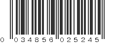 UPC 034856025245