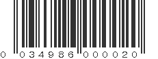 UPC 034986000020