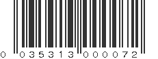 UPC 035313000072