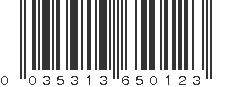 UPC 035313650123