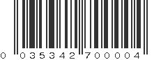 UPC 035342700004