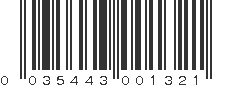 UPC 035443001321