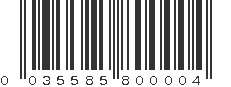 UPC 035585800004