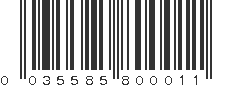 UPC 035585800011