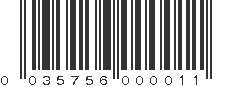 UPC 035756000011