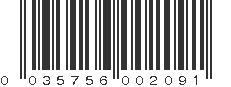 UPC 035756002091