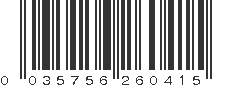 UPC 035756260415