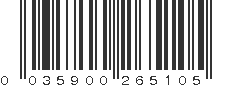 UPC 035900265105