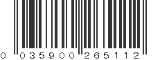 UPC 035900265112