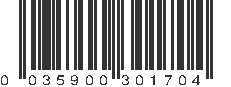 UPC 035900301704