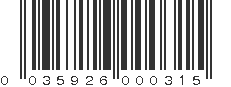 UPC 035926000315