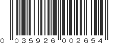 UPC 035926002654