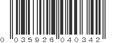 UPC 035926040342