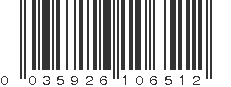 UPC 035926106512