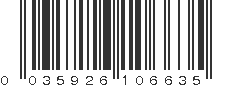 UPC 035926106635