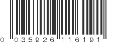 UPC 035926116191