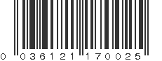 UPC 036121170025