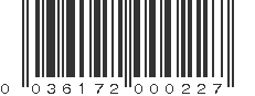 UPC 036172000227