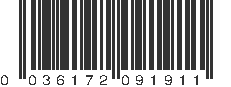 UPC 036172091911