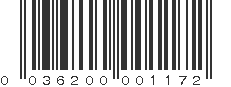 UPC 036200001172