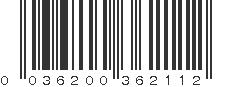 UPC 036200362112