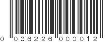 UPC 036226000012