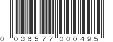 UPC 036577000495