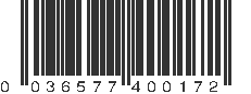 UPC 036577400172