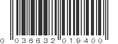 UPC 036632019400