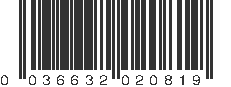 UPC 036632020819