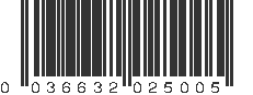 UPC 036632025005