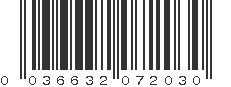 UPC 036632072030