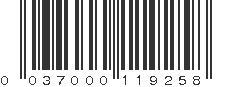 UPC 037000119258