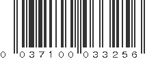 UPC 037100033256