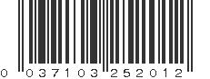 UPC 037103252012