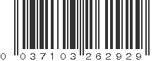 UPC 037103262929