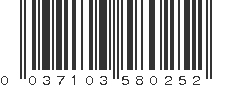 UPC 037103580252