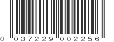 UPC 037229002256