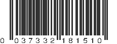 UPC 037332181510