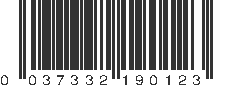 UPC 037332190123