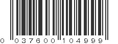 UPC 037600104999