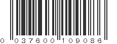 UPC 037600109086