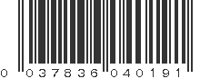 UPC 037836040191